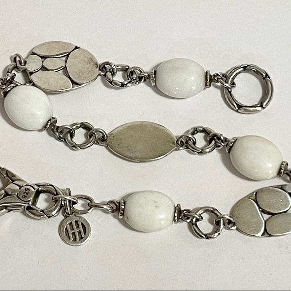John Hardy Sterling Silver White Agate Kali Pebble Charm Bracelet - Picture 3 of 6